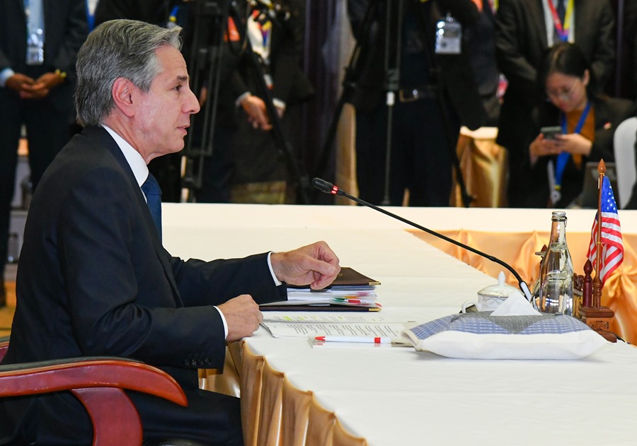 Antony Blinken asiste a la Conferencia Postministerial de la ASEAN con Estados Unidos.